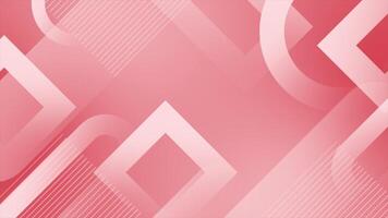 Red color wiggling geometric shapes with parallel lines modern design loop able geometrical background video