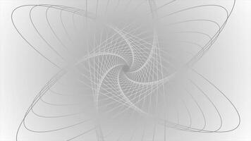white color rotating repeating lines floral pattern complex design loop able floral background video