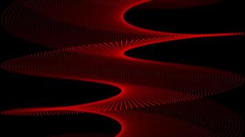 Red color rotating circular dots swirl pattern 3d depth of field modern design dark loop able geometrical background video