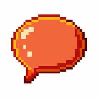 8 Bit Pixel Art Speech Bubble Icon Retro Game Graphic for Digital Communication vector