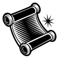 Ancient Scroll Illustration with Decorative Star Element vector