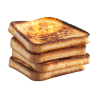 Stack of Toasted Bread on Transparent Background png