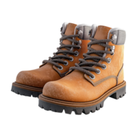 Big brown boots on a transparent background png