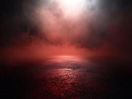 Red Fog and Reflective Surface photo