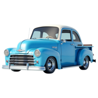 Isolated 3D vintage car rendering for clean visual design png