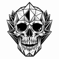 Geometric Skull Illustration with Abstract Polygonal Shapes vector