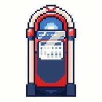 Retro Jukebox Pixel Art Illustration for Nostalgic Design Projects vector