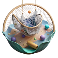 impressive rustic Empty Fishing Net Cutout Transparent Background Hanging View png