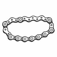 Bicycle Chain Outline Illustration for Cycling and Mechanic Design vector