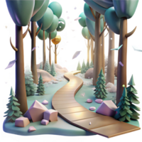 stunning abstract Forest Path at Dawn Transparent Background exclusive png