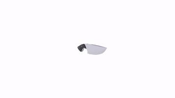 Knife isolated on white background 3d rendering video