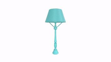 Blues lamp isolated on white background video