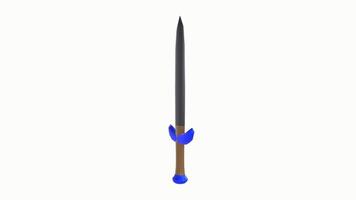 Swords isolated on white background 3d rendering video
