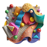 extraordinary modern Colorful Mural Fragment Cutout with Rough Texture png