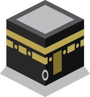 kaaba illustration top view vector