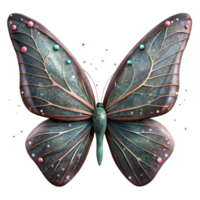 serene traditional Dried Butterfly Wings Isolated with Faded Patterns authentic png