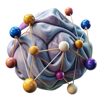 serene abstract Connected Nodes Network Collaboration Isolated Element high resolution png