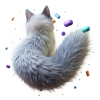 stunning rustic Arctic Fox Tail Cutout Bushy Fur high resolution png