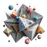 elegant contemporary Connected Triangles Network Collaboration Isolated Element premium png