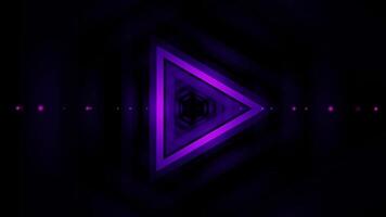 Spinning Neon Pink Triangle Loop Animation with Glowing Futuristic Cyber Aesthetic video