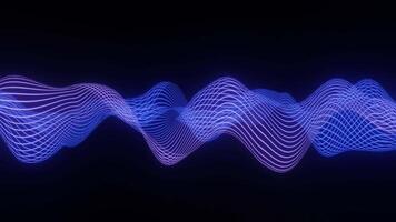 Mesmerizing Blue-Pink Gradient Wavy Line Seamless Motion Loop video