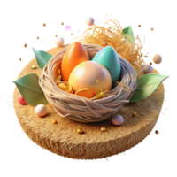 beautiful abstract Bright Sunlit Nest in Hedgerow on Farm Isolated detailed png