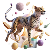 magnificent classic Ai Analyzing Cheetah Hunting Behavior Transparent Background png