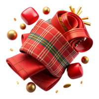 impressive traditional Dynamic Red Tartan Pattern Isolated Element exclusive png