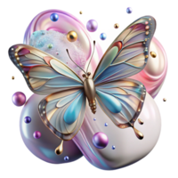 dramatic minimalist Butterfly Emerging Wings Wet Look Transparent Background genuine png