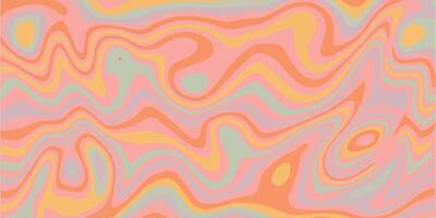 Abstract horizontal background with colorful pastel waves. Trendy illustration inspired by the retro style. vector