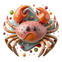 beautiful rustic Crab Isolated Element Realistic Texture Top View high resolution png