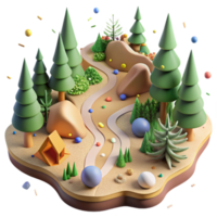 stunning modern Aerial View Forest Fragmentation Wildlife Corridor Cutout authentic png