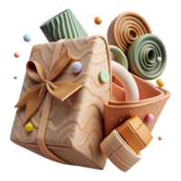 wonderful modern Eco Friendly Packaging Side Angle Transparent Background authentic png
