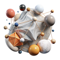serene creative Connected Nodes Network Collaboration Isolated Element png