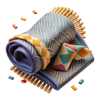 vibrant rustic Geometric Patterned Throw Blanket Isolated png
