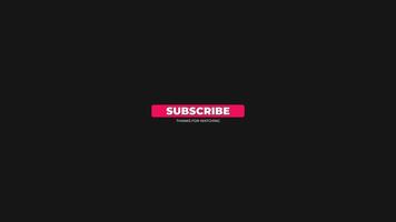 channel subscribe button animation on black background video