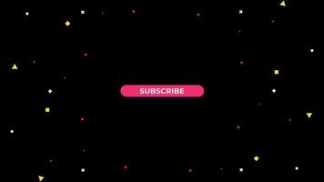 Subscribe, reminder and like button with click hand cursor channel video