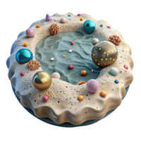 elegant creative Desolate Ocean Floor Isolated Top Down View high resolution png