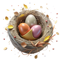 impressive rustic Endangered Bird Nest in Zoo Aviary Isolated exclusive png