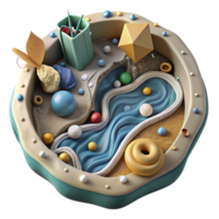 wonderful artistic Contaminated Water with Plastic Microfibers Top View Cutout original png