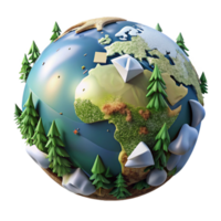 extraordinary classic Globe Showing Forest Coverage Cutout Element high quality png