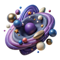 elegant abstract Galaxy Cluster Cutout with Multiple Galaxies detailed png