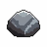 Pixel Art Stone Icon Retro Styled Graphic for Games and Apps vector