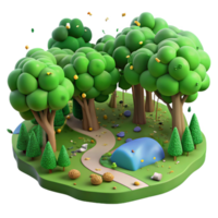 magnificent classic Aerial View of Lush Green Forest Transparent Isolated high quality png