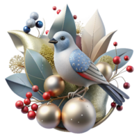 elegant vintage Bird Perched on Branch in Rewilded Area Isolated high quality png