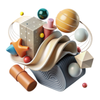 serene modern Abstract Teamwork Concept Diagram Isolated Element high resolution png