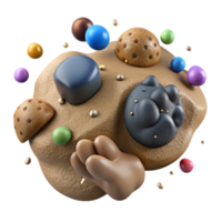 stunning rustic Animal Tracks in Mud Isolated with Realistic Texture high quality png