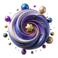 dramatic classic Galaxy Formation Simulation Cutout with Dynamic Swirls detailed png