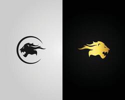 Abstract Geometric Lion Head Design Modern Template. vector