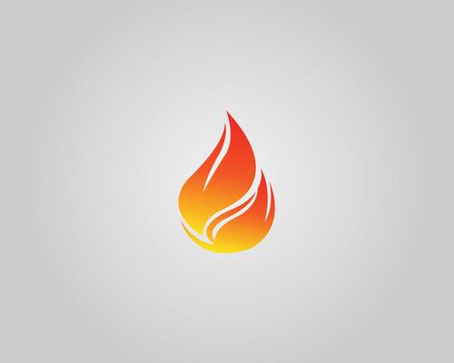 Abstract Fire Flame Logo Icon Design Modern Template.